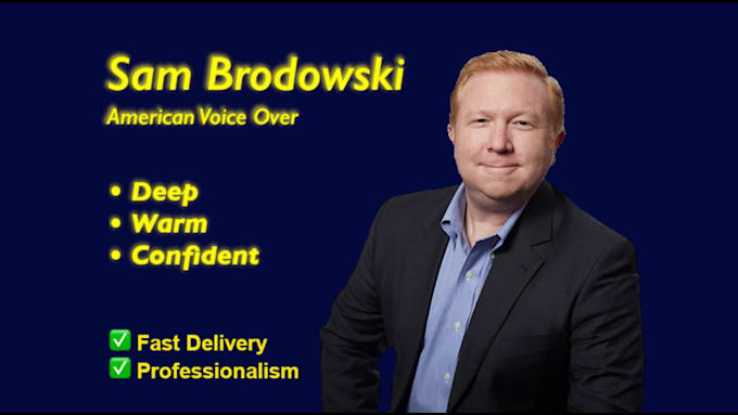 record and edit a professional american male voice over