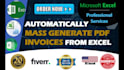 automatically generate PDF invoices from excel with macros