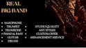 record from jazz quartet to real big band
