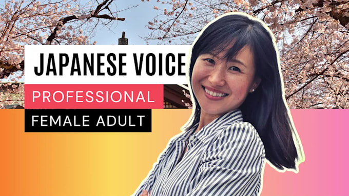 record a native female japanese voice over