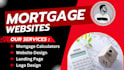 create a home loan mortgage website or home auction and loan officer website