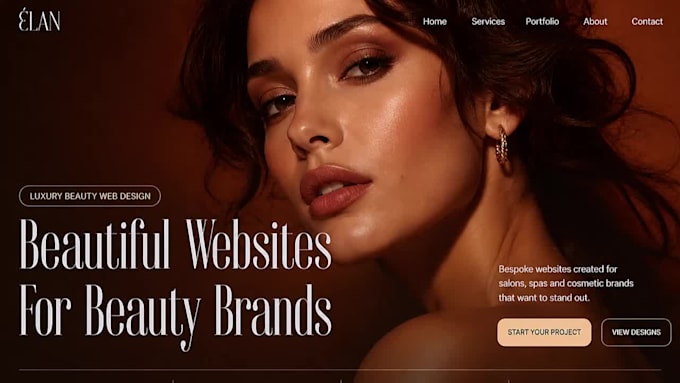 design beauty website, cosmetic website, salon website, spa website