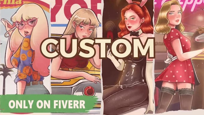 draw custom cartoon illustration in my style