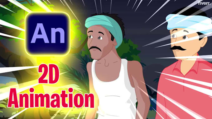 make custom 2d animation service with  character animation