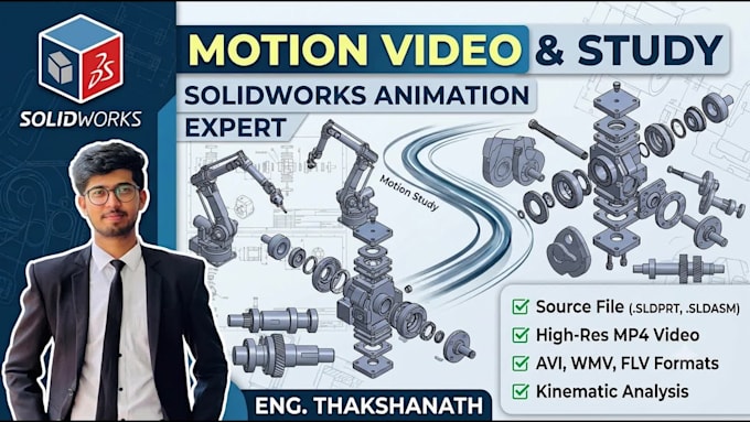 do motion and animation video and motion analysis using solidworks