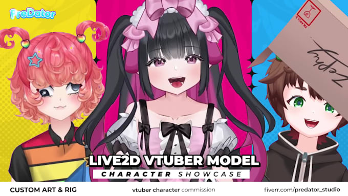 create a live2d vtuber model with professional rigging