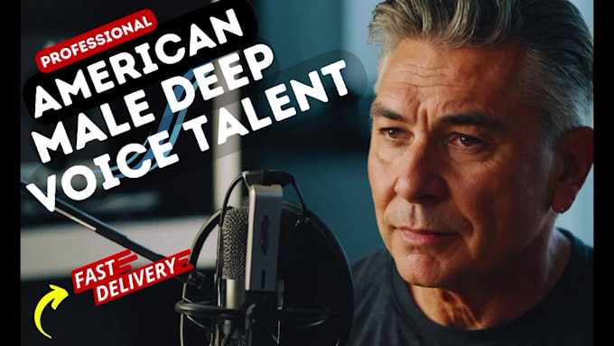 record professional american english male voice over