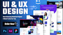 sleek website landing page UI UX design services