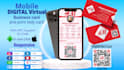 design clickable digital business card, physical card, and vcard with  qr code