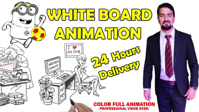 I will create a premium whiteboard animation explainer video