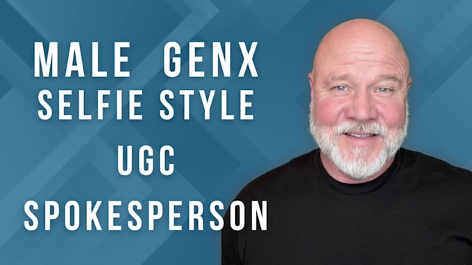 create selfie style mature male spokesperson ugc video ads