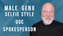 create selfie style mature male spokesperson ugc video ads