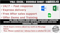 do vba programming, google script, and advanced excel, contact me first