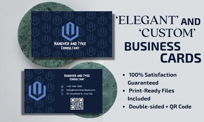 design an elegant business card for businesses, startups
