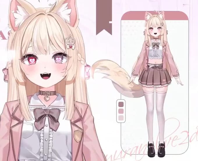 Draw and rig live2d vtuber model, live2d vtuber rigging, 2d vtuber ...