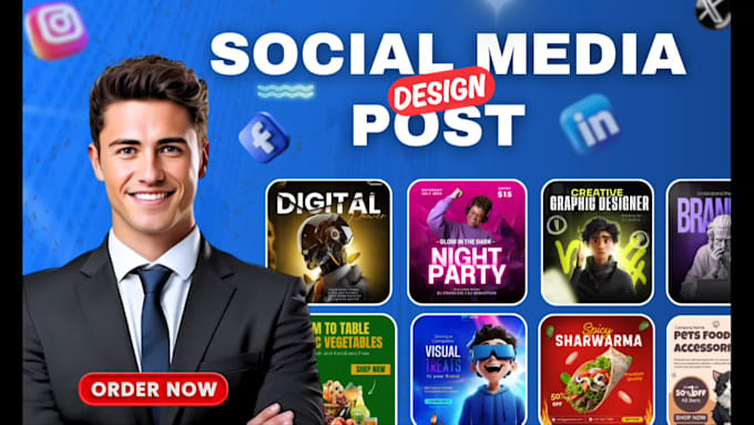 do attractive social media post, instagram post, facebook ad design