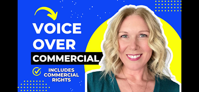 record a female english voice over for your commercial