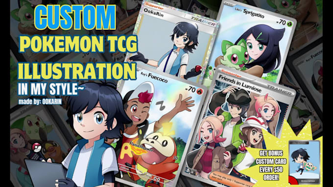 draw you and your pokemon illustration