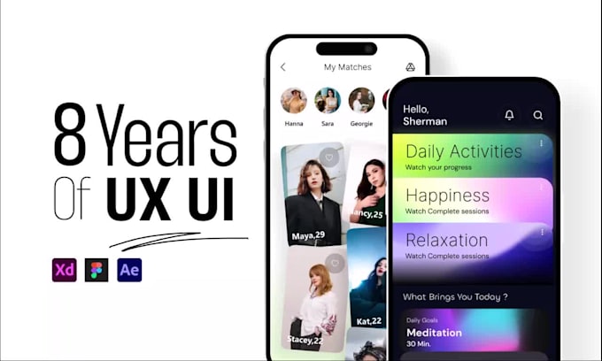 create modern sleek app UI or UX animation