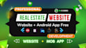 create real estate website, property listing and property selling website app