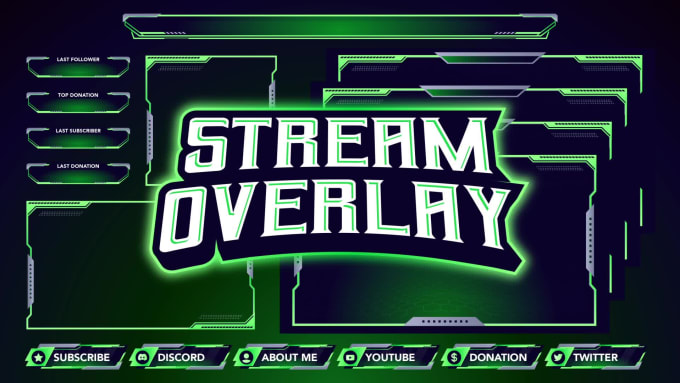 Create overlay screen, panels, facecam for your stream by Nuraroni | Fiverr