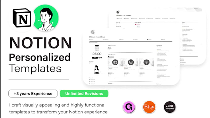 create an advanced and aesthetic notion template