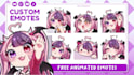 make custom twitch emotes, chibi emotes, animated emotes, vtuber for stream