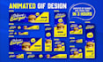 create animated gif banner ads for google adwords in 3 hours