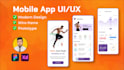 mobile app ui ux design, app prototype, wireframe,  mobile app design, ui design