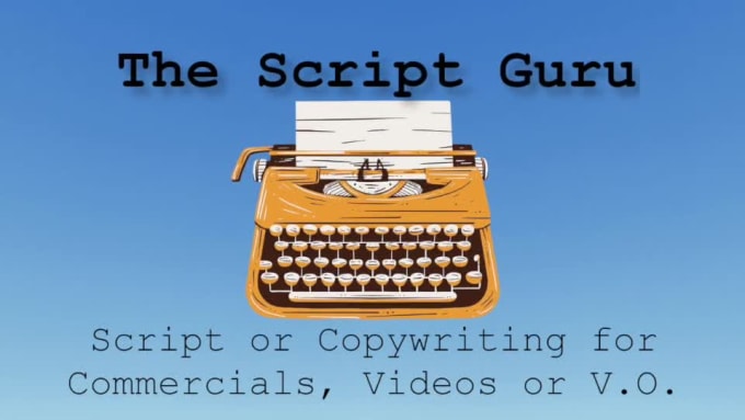 Hire a freelancer to write your script or provide copywriting for your commercial, video or voiceover