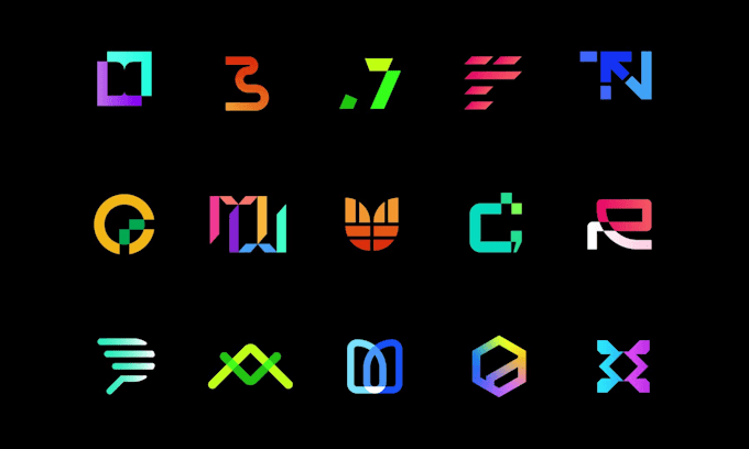 design modern minimal tech logo for ai saas startup software app crypto business