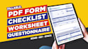 design fillable PDF form, checklist, worksheet, and questionnaire form