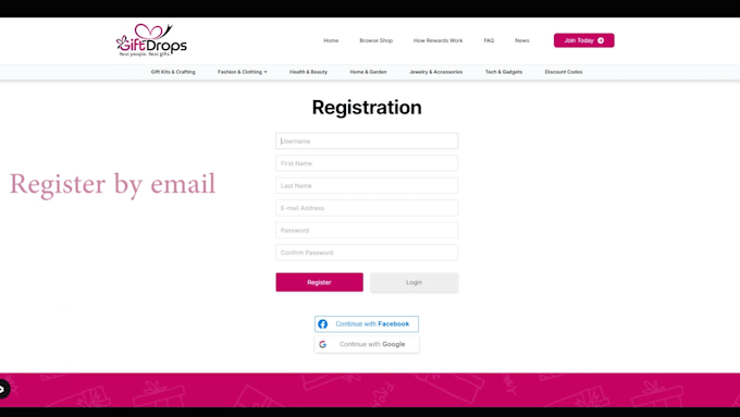 add wordpress user login registration, also for woocommerce