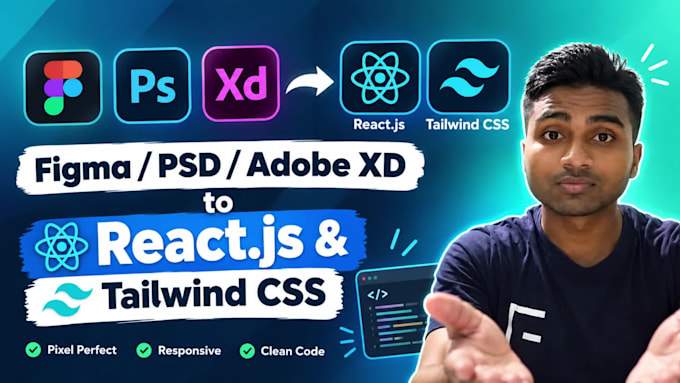 convert figma to react js with tailwind CSS
