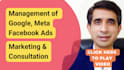 manage google, meta ads and marketing and provide consultation