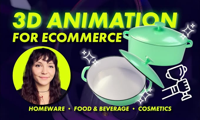 make 3d looping product video, cgi animation, 360 GIF