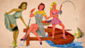 create a custom painting vintage pinup illustration