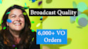 deliver a real human american female voice over that sells