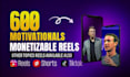 make powerful motivational shorts, reels and tiktok