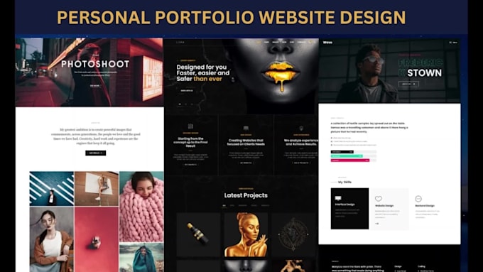 Design portfolio personal photography business wordpress website resume ...
