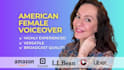record a professional american female voice over
