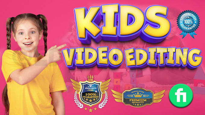 do eye catching kids video editing for youtube within 2 days