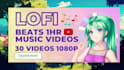 create 1hr lofi video loop animated lofi beats youtube video