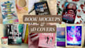 do book mockups and 3d covers for social media posts