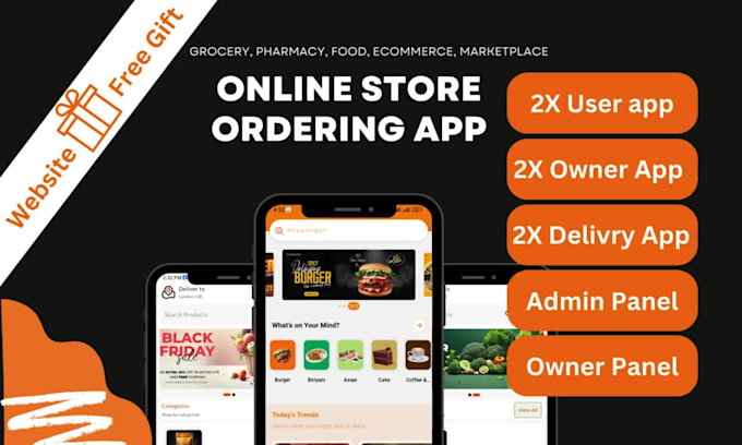 build multi vendor grocery store or any multi store app