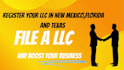 register US llc in florida, new mexico and texas, ein