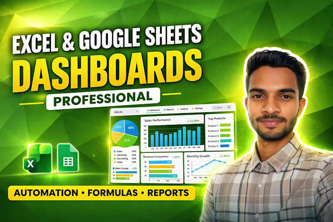 create automated excel and google sheets dashboards