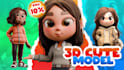 create 3d cute characters, cartoon modeling for mascot or 3d print
