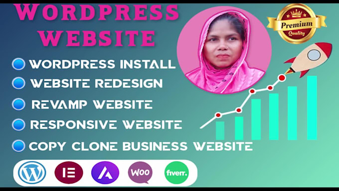 revamp responsive web copy redesign website customize wordpress install asap