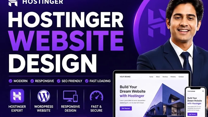 design hostinger website and wordpress website